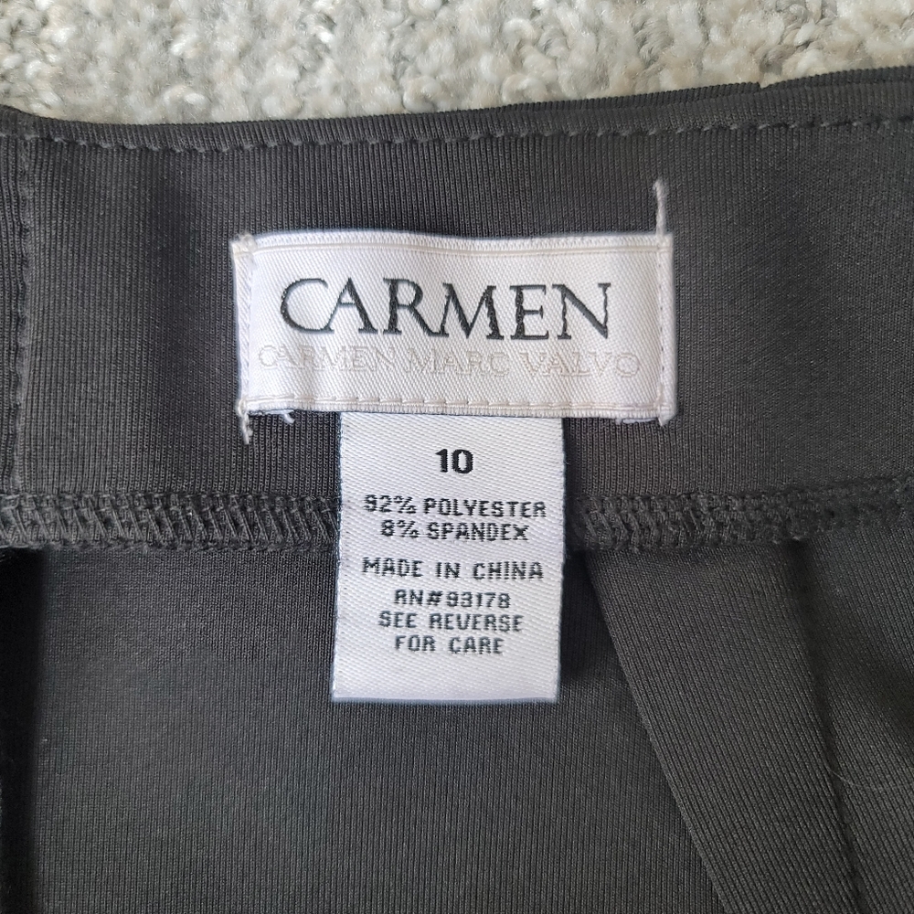 Carmen Marc Valvo Women's Pencil Skirt, Size 10, Color Black - Picture 8 of 8